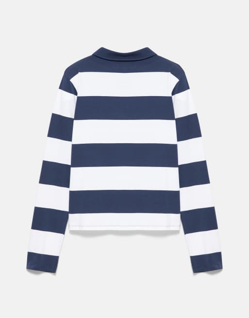 Pull&Bear langærmet poloskjorte i brun, 7 af 7