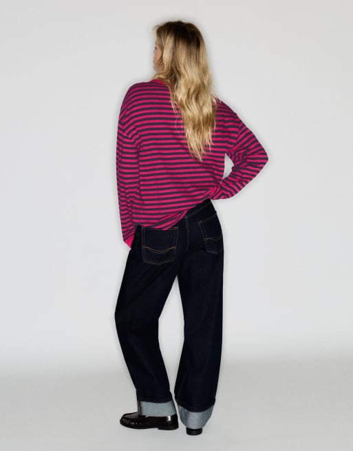 Pull&Bear langærmet stribet T-shirt, 2 af 7