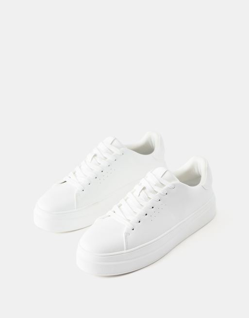 Pull&Bear lässige Chunky-Sneaker in Weiß, 2 von 4