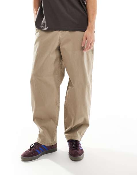 Pull&Bear – Lässige Hose in Sand mit lockerem Schnitt - view 1