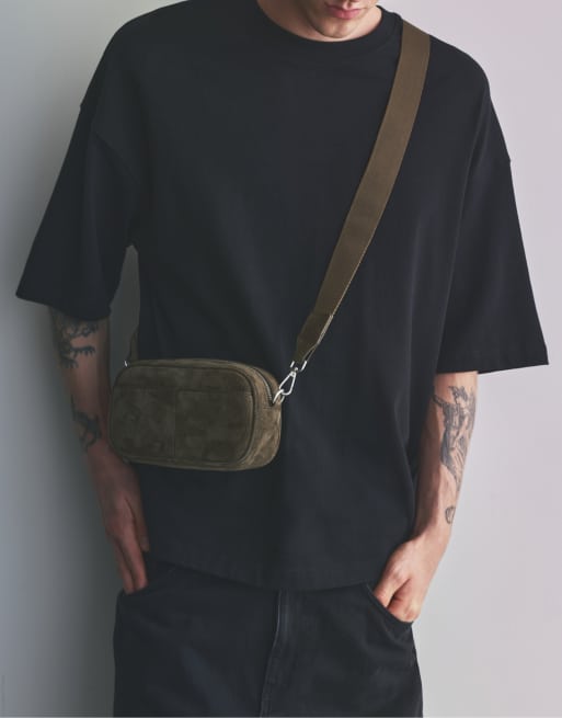 Pull&Bear læder crossbody-taske i brun, 5 af 6
