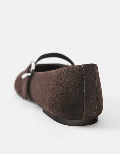 Pull&Bear Leather ballerinas in brown, 4 of 4
