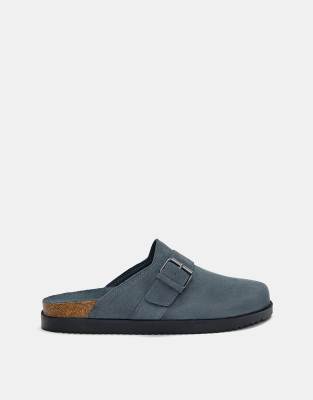 Pull&Bear leather clogs with buckle 