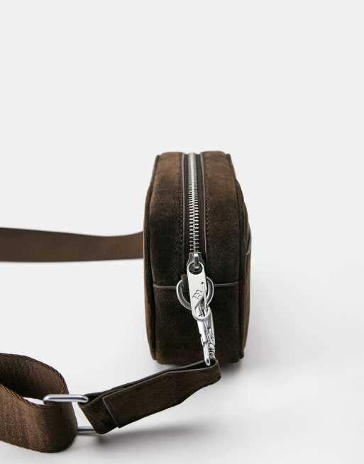 Pull&Bear Leather crossbody bag in brown, 2 of 5