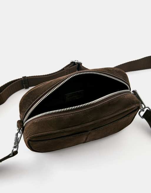 Pull&Bear Leder-Umhängetasche in Braun, 4 von 5