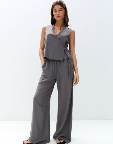 Pull&Bear – Leichte Jogginghose in Grau - view 1