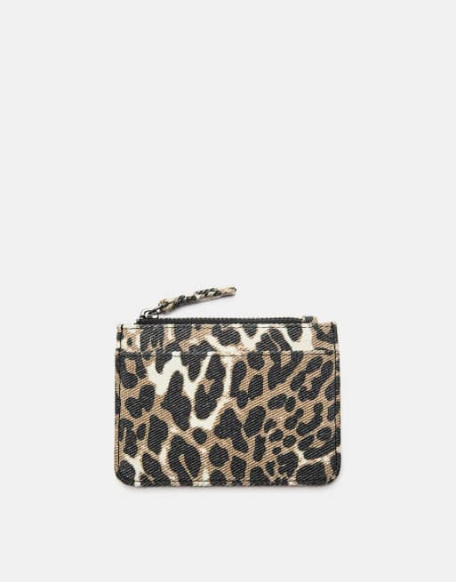 Pull&Bear Leopard print card holder in leopard, 2 of 4
