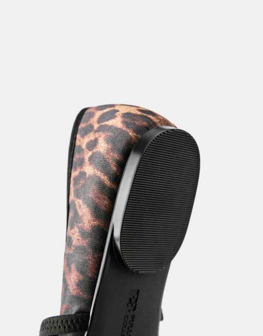 Pull&Bear Leopard print ruched ballet pumps in leopard, 5 of 5
