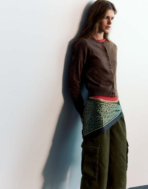 Pull&Bear leopardprint bandana i grøn - view 1