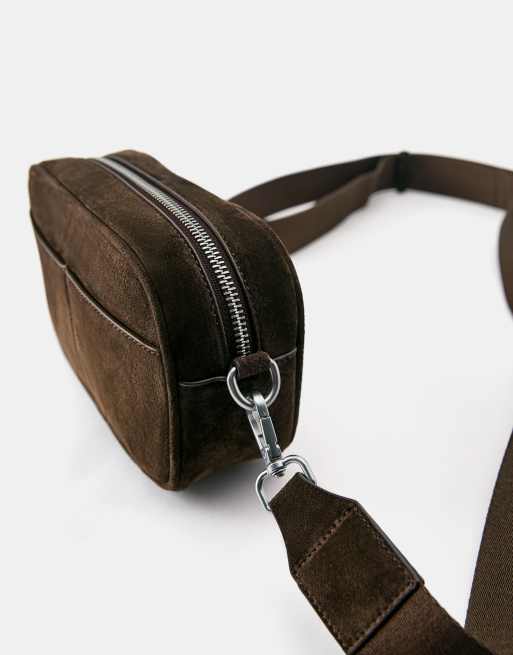Pull&Bear leren crossbodytas in bruin, 3 van 5