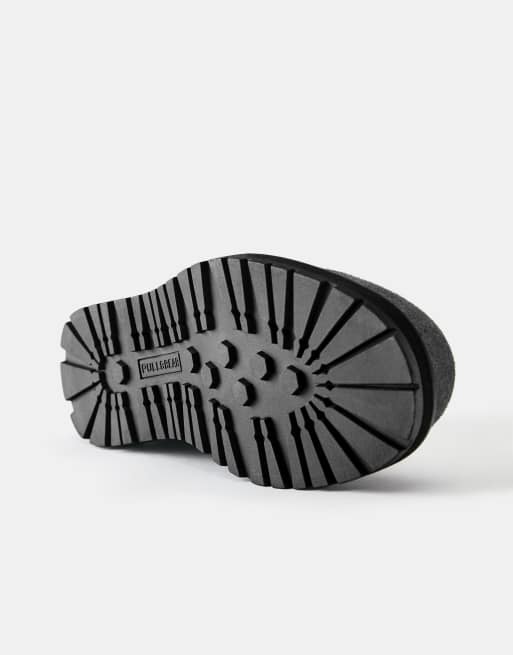 Pull&Bear leren trekkingschoenen in grijs, 5 van 5