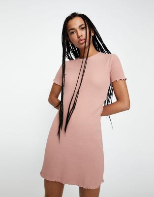 plain pink t shirt dress