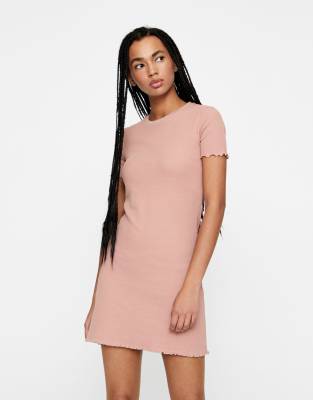 plain pink t shirt dress