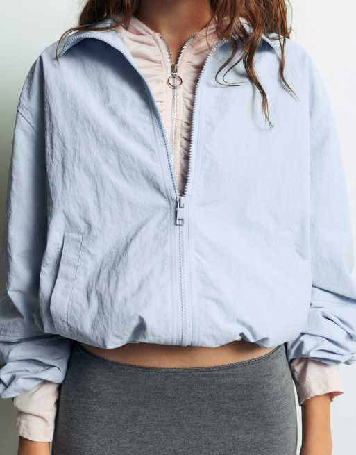 Pull&Bear Lightweight bomber jacket in pastel blue, 3 of 7