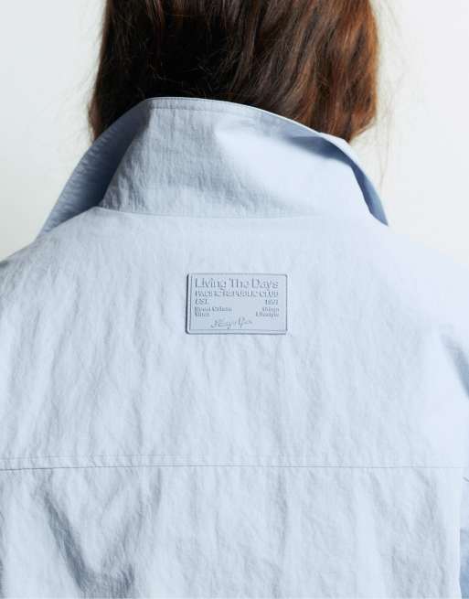 Pull&Bear Lightweight bomber jacket in pastel blue, 5 of 7