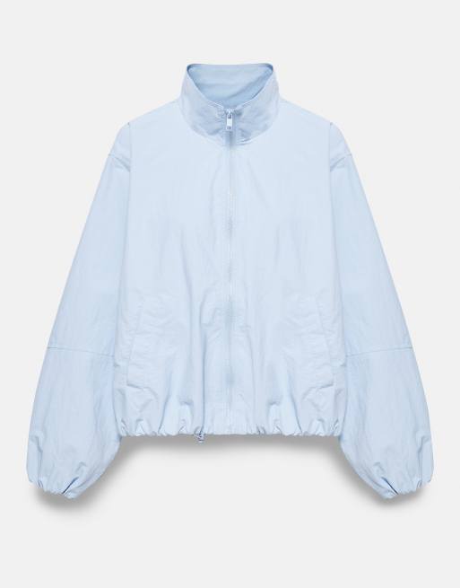 Pull&Bear Lightweight bomber jacket in pastel blue, 6 of 7