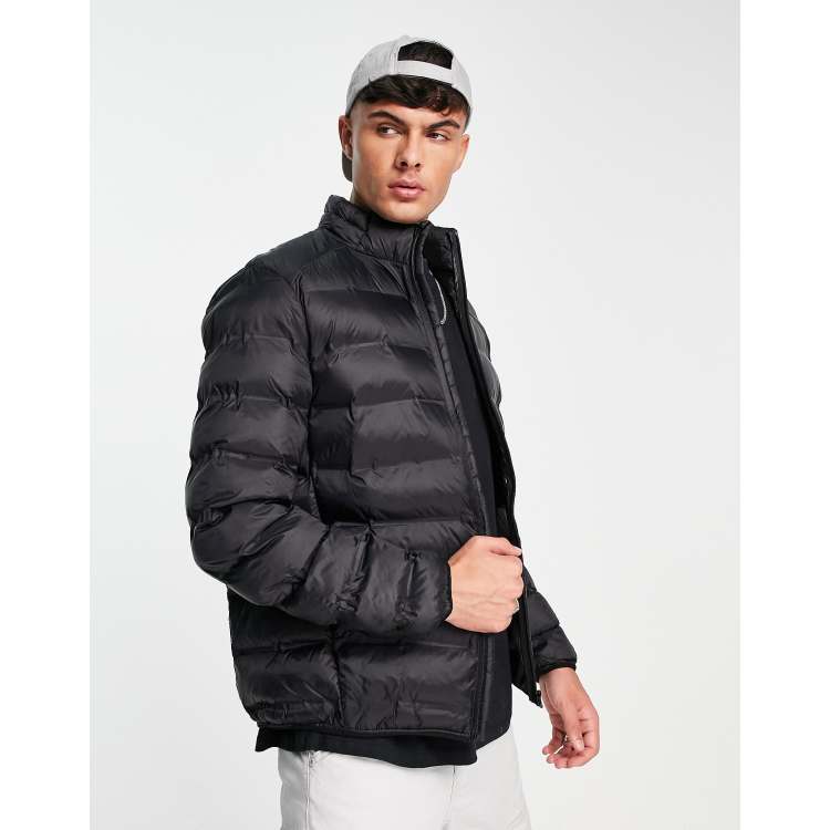 Pull Bear lightweight puffer jacket in black ASOS