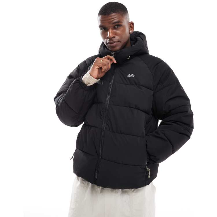 Pull Bear lightweight STWD hooded puffer jacket in black ClassicfuncenterShops s Bailer Jade Quarter Zip Sweater