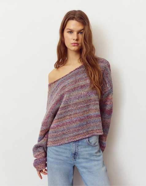 Pull&Bear – Lila tröja i oversize med färgskiftande effekt - view 1