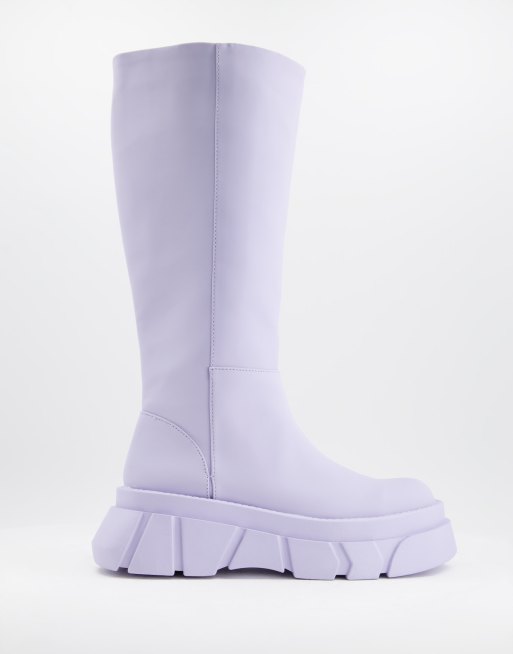Pull&Bear - Lilla knæhøje chunky welliestøvler