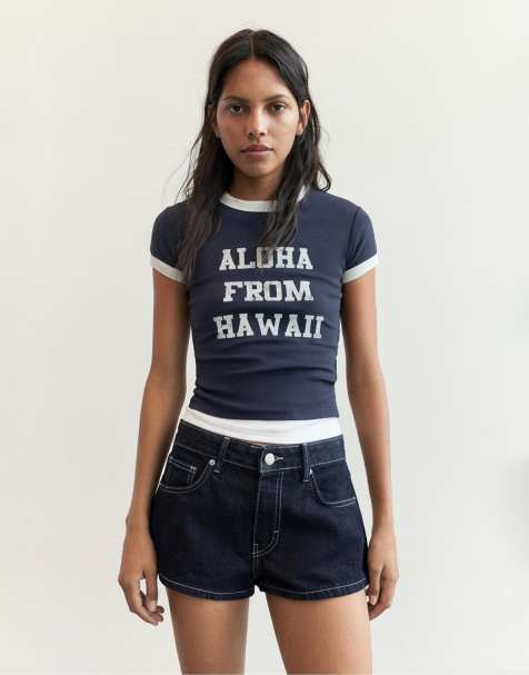 Pull&Bear Lilo & Stitch regular t-shirt i navy - view 1