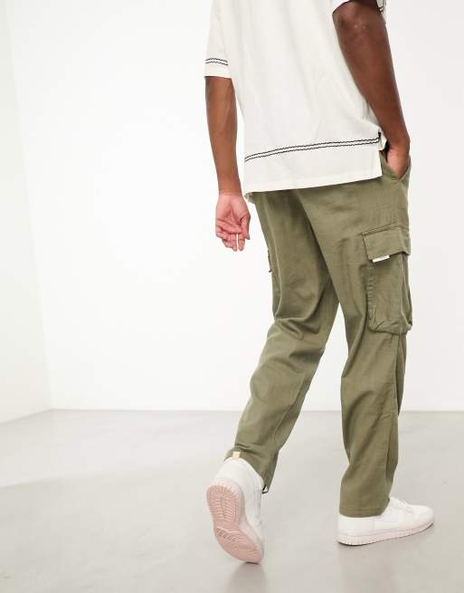 Pull&Bear cargo pants in khaki