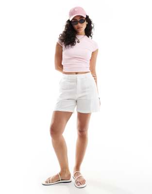 linen look short in white