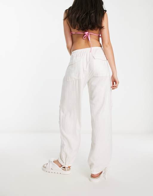 Harran Parachute Pants White