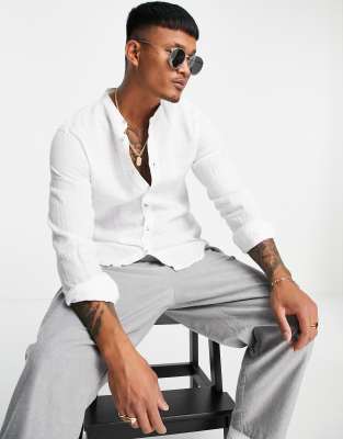 pull and bear linen shirt