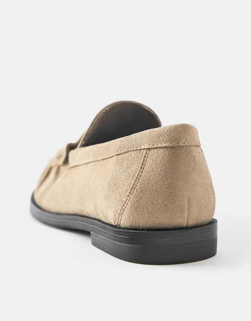 Pull&Bear Loafer aus Leder mit Raffungen in Braun, 4 von 4