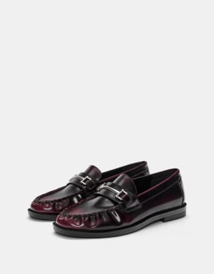 Pull & Bear - Loafer in Kastanienbraun-Bunt