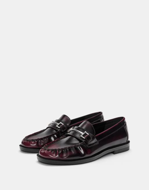 Pull&Bear – Loafer in Kastanienbraun
