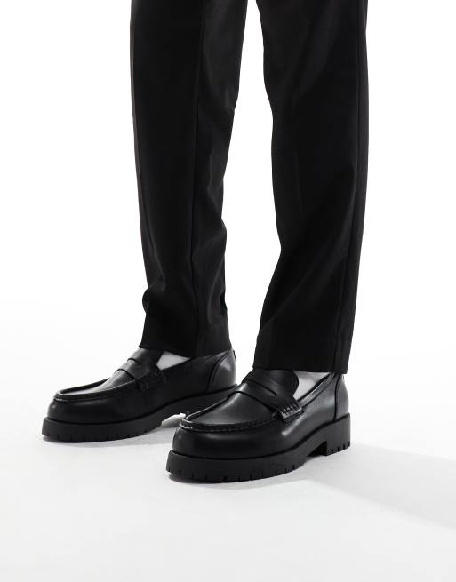 Pull&Bear – Loafer in Schwarz