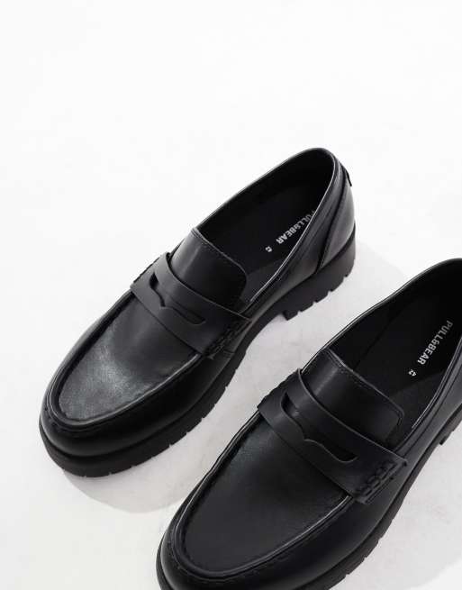 Pull Bear loafers in black