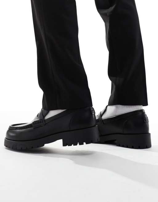 Pull&Bear loafers in black