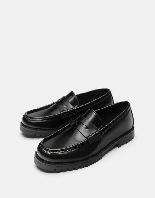Pull&Bear - Loafers met dikke zool in zwart, 2 van 4