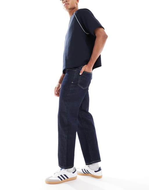 Pull&Bear – Locker geschnittene Jeans in Indigoblau, 3 von 5