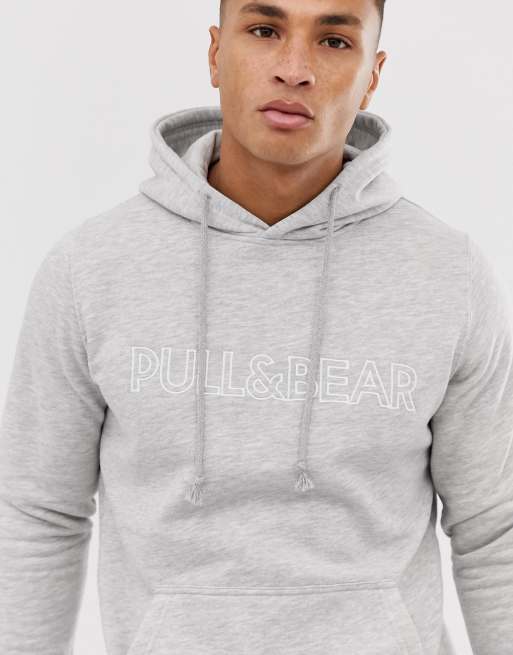 Pull and bear outlet logo hoodie