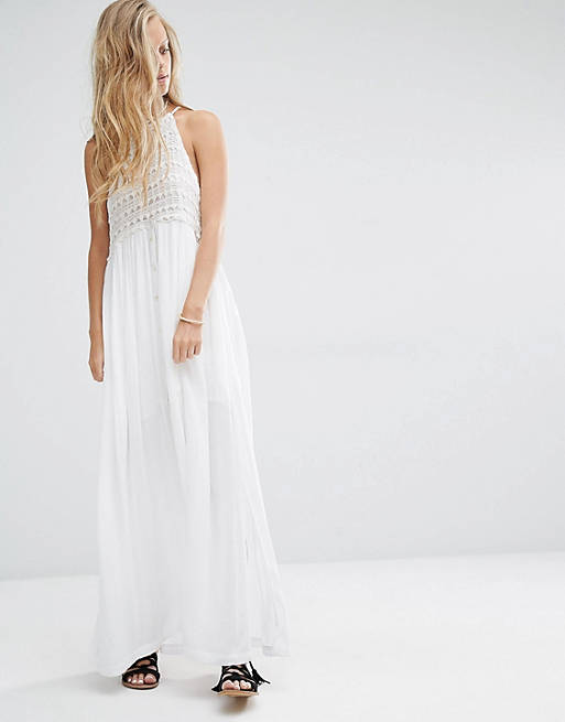 Pull&Bear Long Dress With Front Buttons