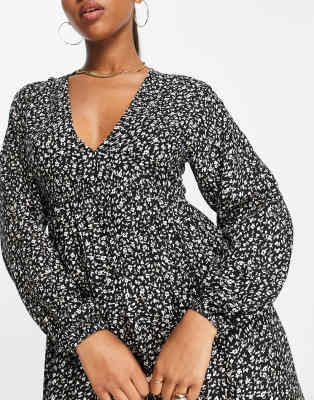 Long sleeve ditsy on sale dress