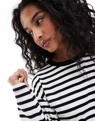 トップス STRIPED WOOL OVERSIZED LONG SLEEVE TEE 61dsfLjm8tL._UY350_.jpg
