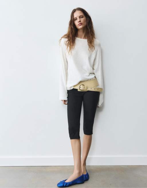 Pull&Bear Long sleeve raglan t-shirt in off white, 4 of 7