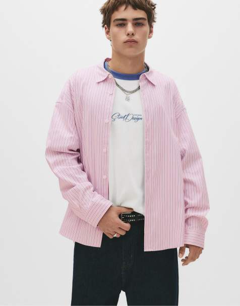 Pull&Bear Long sleeve shirt in pink - view 1