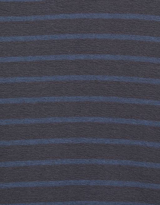 Pull&Bear Long sleeve striped t-shirt in navy, 5 of 6