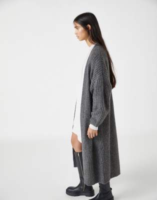 dark grey longline cardigan