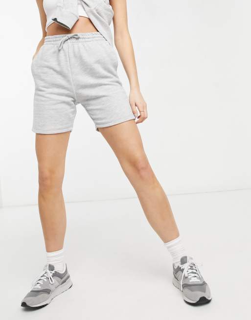 Pull&Bear longline jersey shorts in grey, 3 of 4