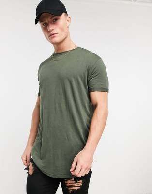 pull and bear longline t shirt