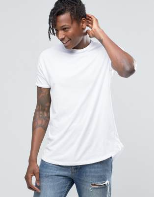 pull and bear longline t shirt