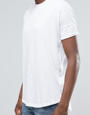 pull and bear longline t shirt