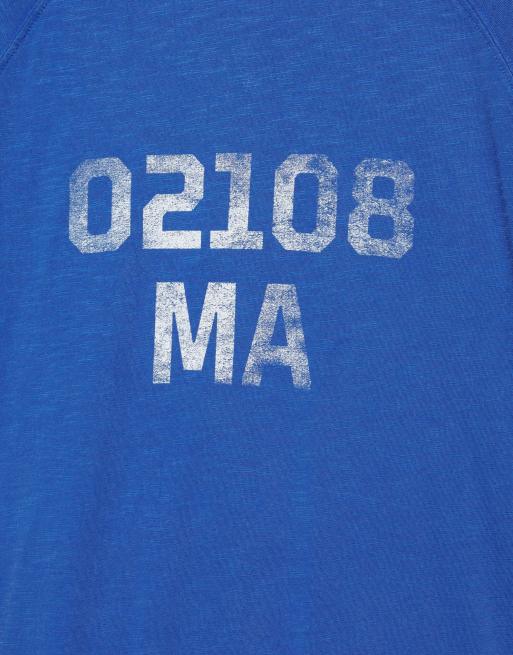 Pull&Bear longsleeve T-shirt met print in diepblauw, 5 van 6